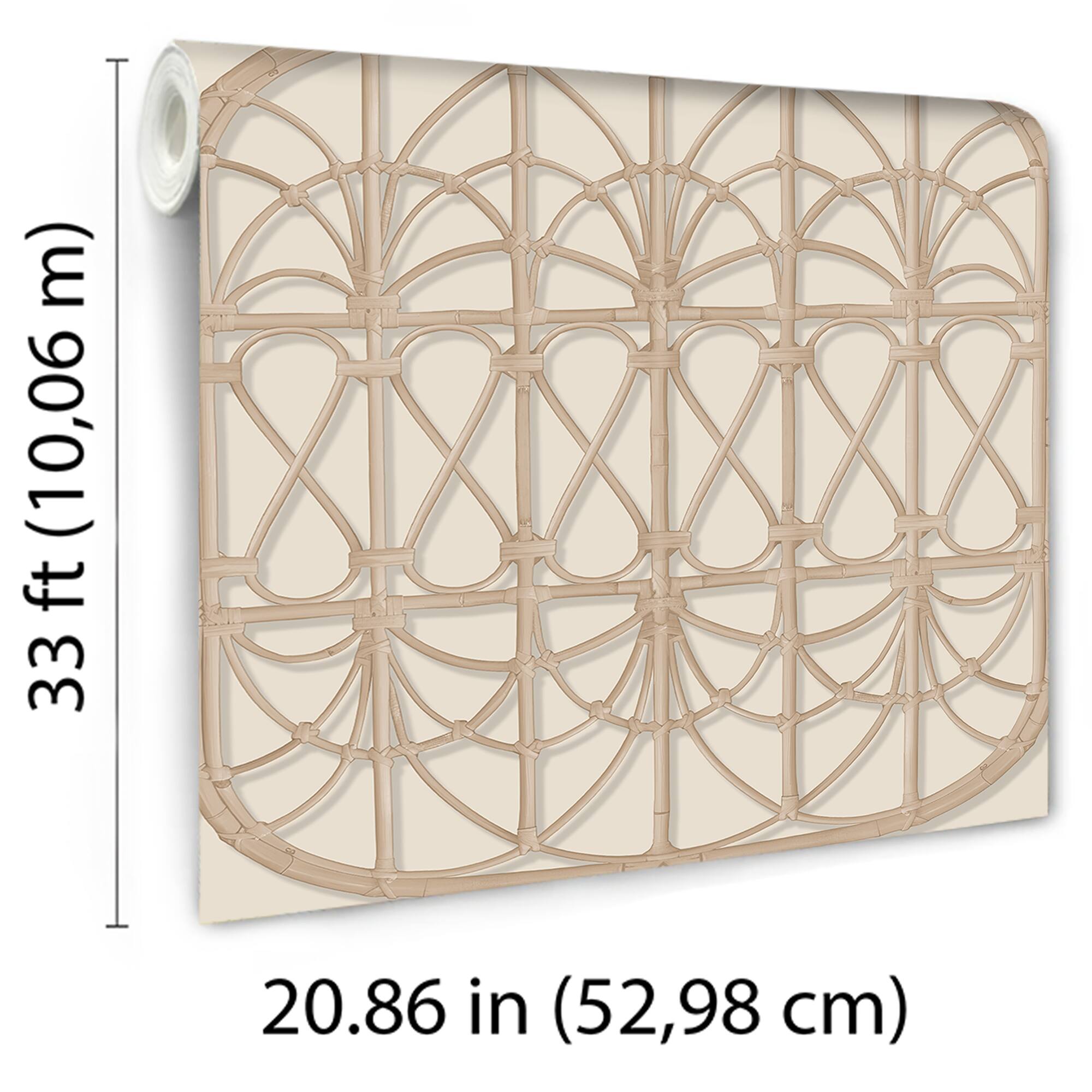 Designs Direct Lattice Rattan Panels Wallpaper